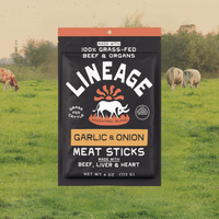 100% Grass-Fed Meat Sticks - Garlic & Onion