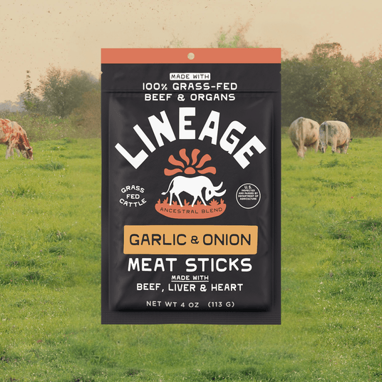 100% Grass-Fed Meat Sticks - Garlic & Onion