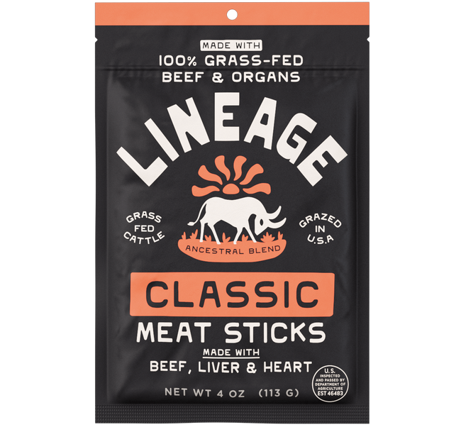 100% Grass-Fed Beef and Organ Meat Sticks Classic