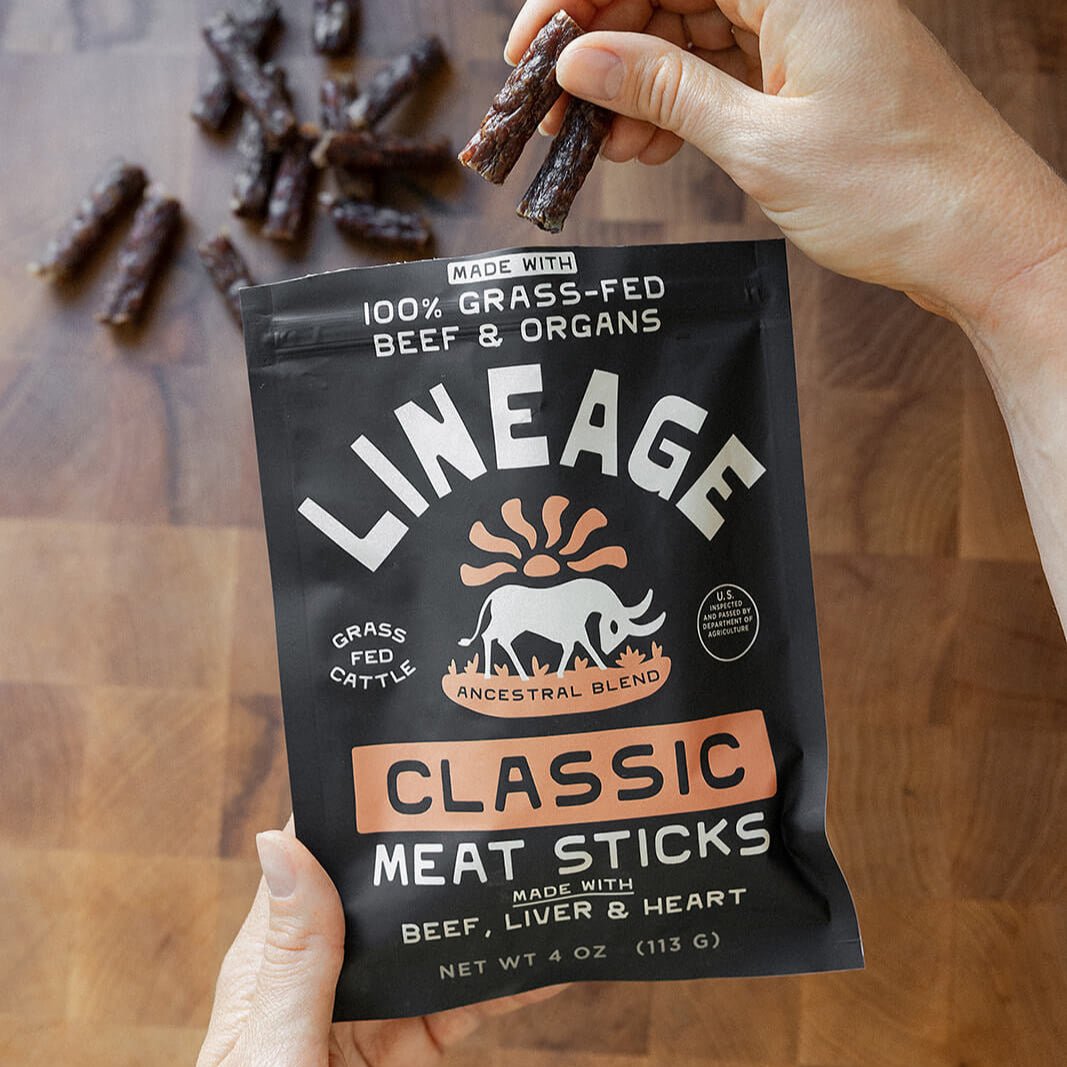 100% Grass-Fed Beef and Organ Meat Sticks – Classic