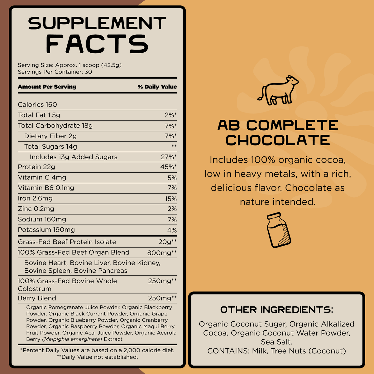 Animal-Based Complete Protein Powder – Chocolate