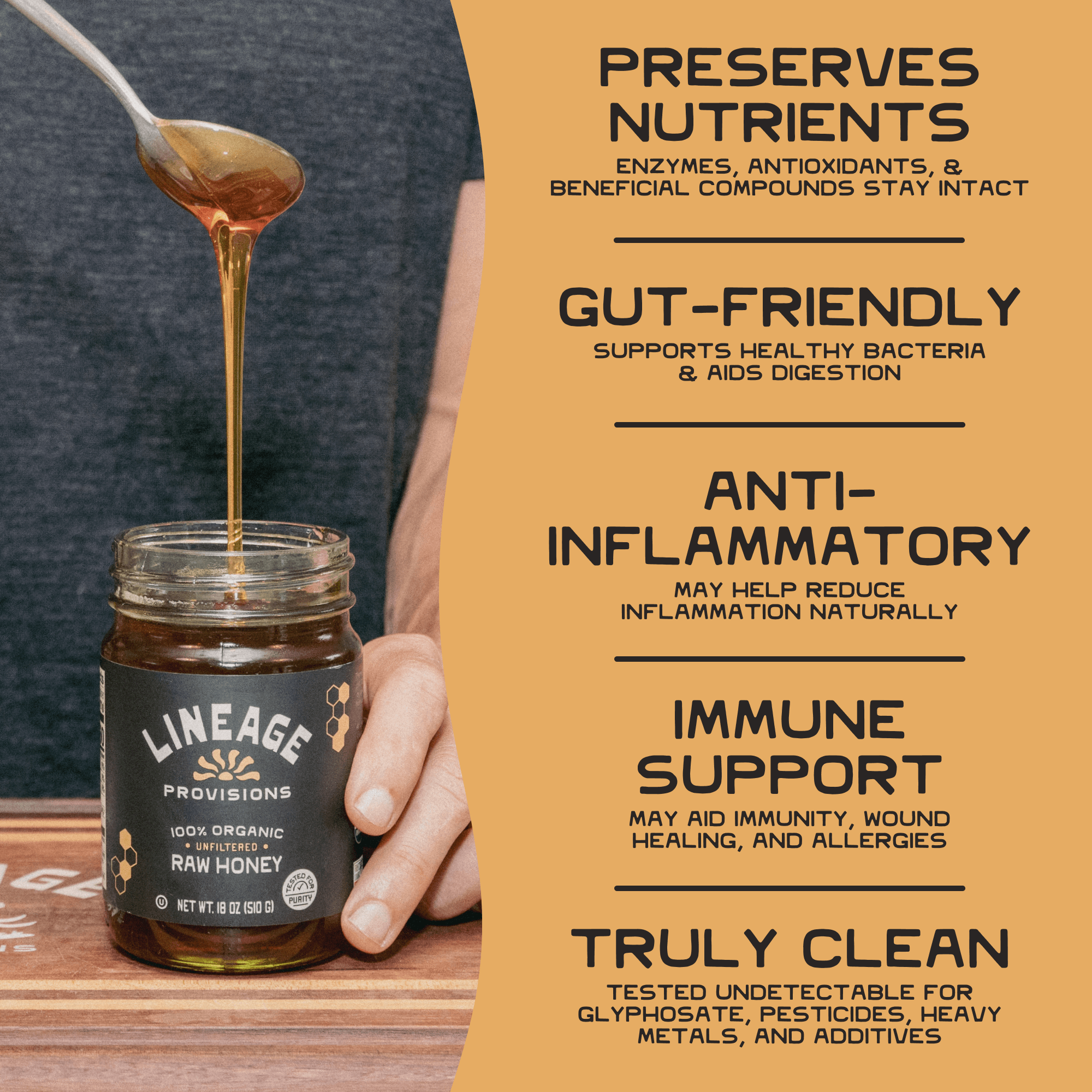 100% Raw Organic &amp; Unfiltered Honey