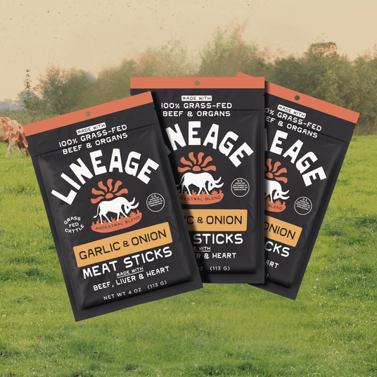 100% Grass-Fed Meat Sticks - Garlic & Onion