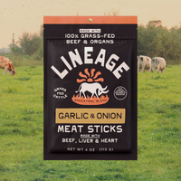100% Grass-Fed Meat Sticks - Garlic & Onion