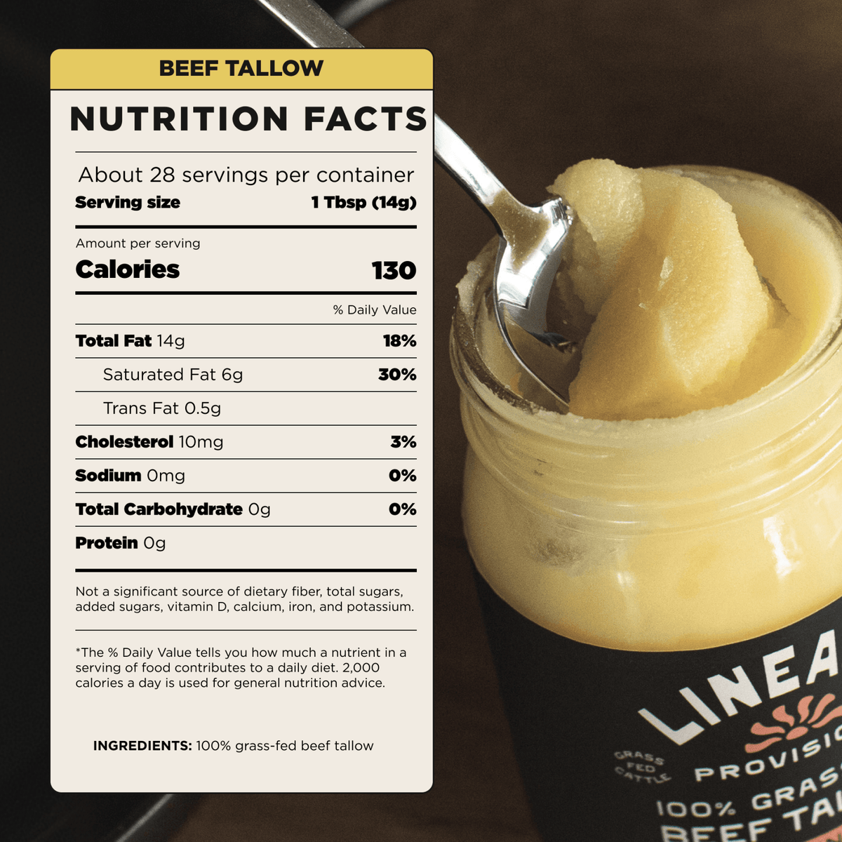 100% Grass-Fed Beef Tallow | Lineage Provisions