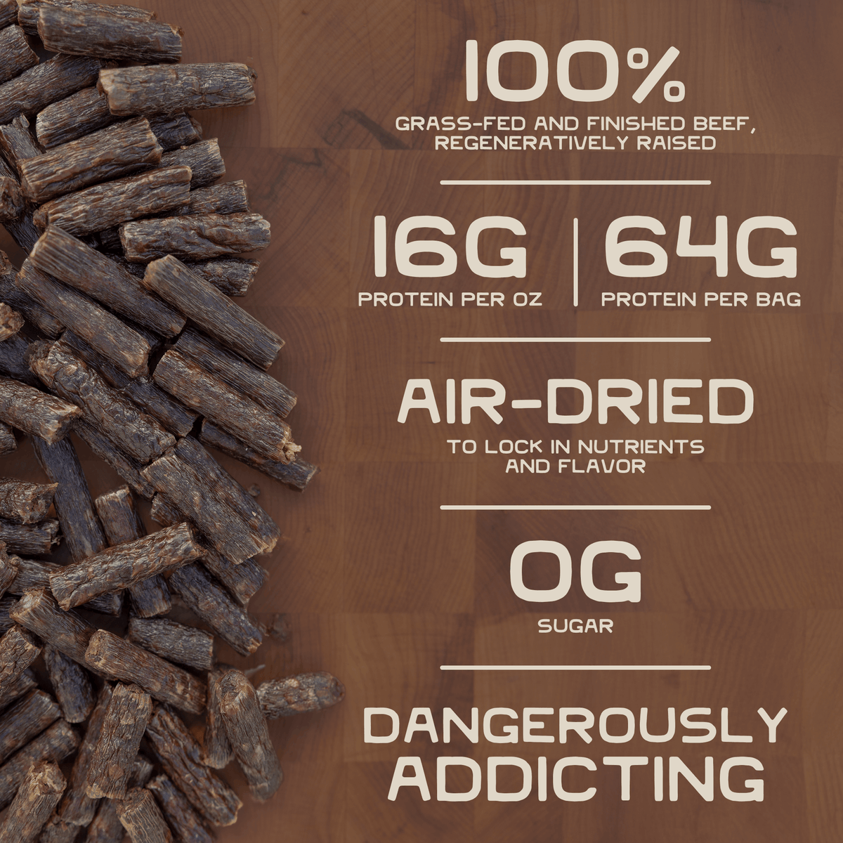 100% Grass-Fed Beef and Organ Meat Sticks – Classic