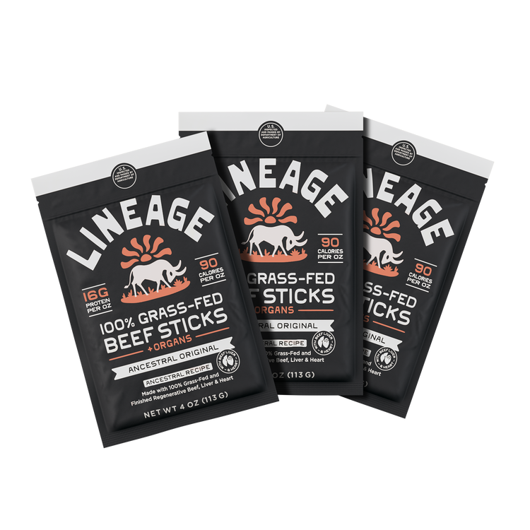 100% Grass-Fed Beef Sticks – Original Flavor