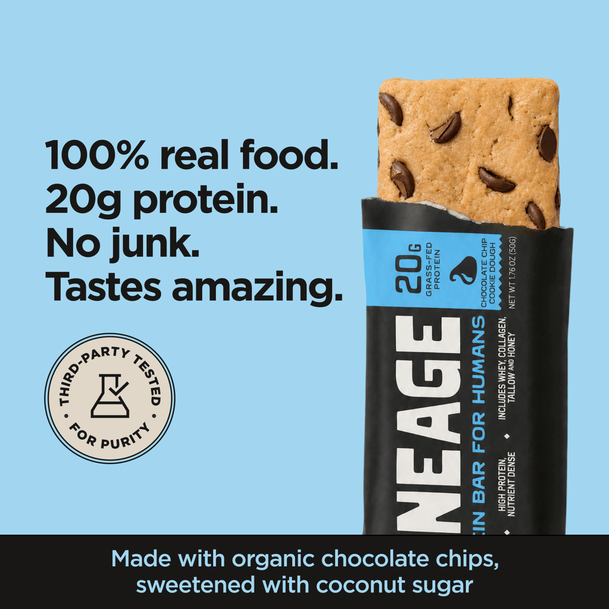 The Lineage Protein Bar (Chocolate Chip Cookie Dough)