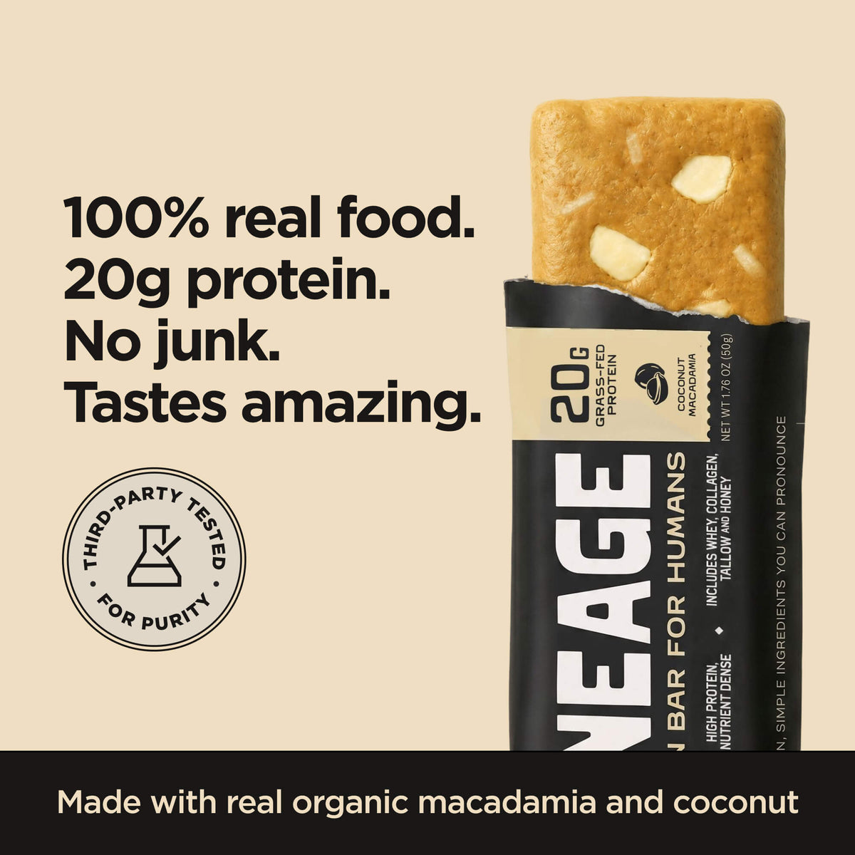 The Lineage Protein Bar (Coconut Macadamia)