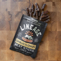 100% Grass-Fed Meat Sticks - Garlic & Onion