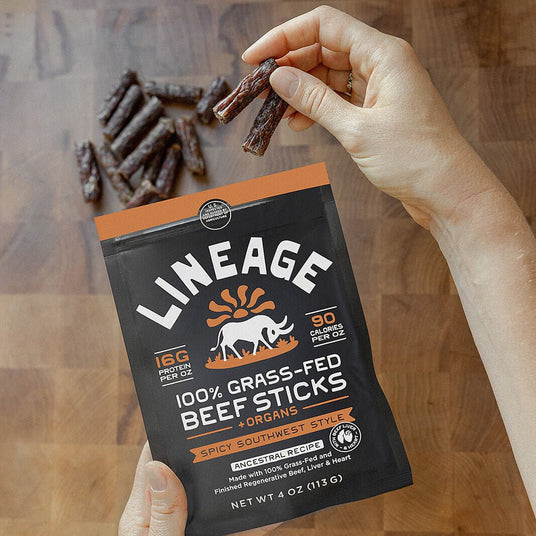 100% Grass-Fed Beef Sticks – Ancestral Recipe (Spicy Southwest)
