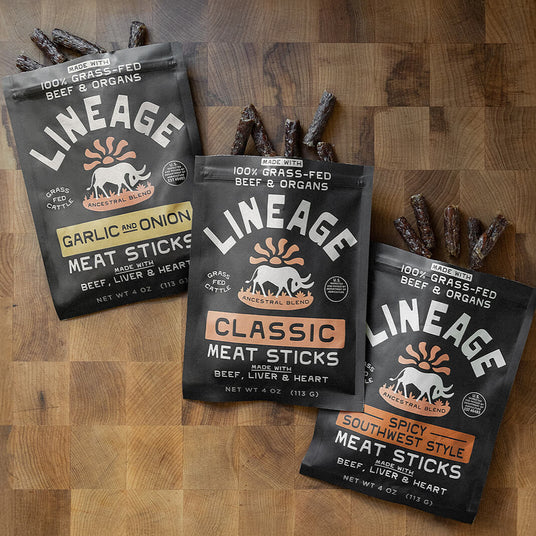 100% Grass-Fed Beef Sticks - Variety Pack