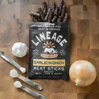 100% Grass-Fed Meat Sticks - Garlic & Onion