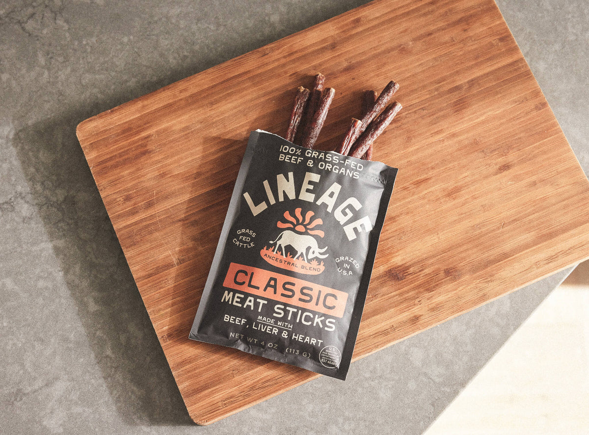 100% Grass-Fed Beef and Organ Meat Sticks Classic