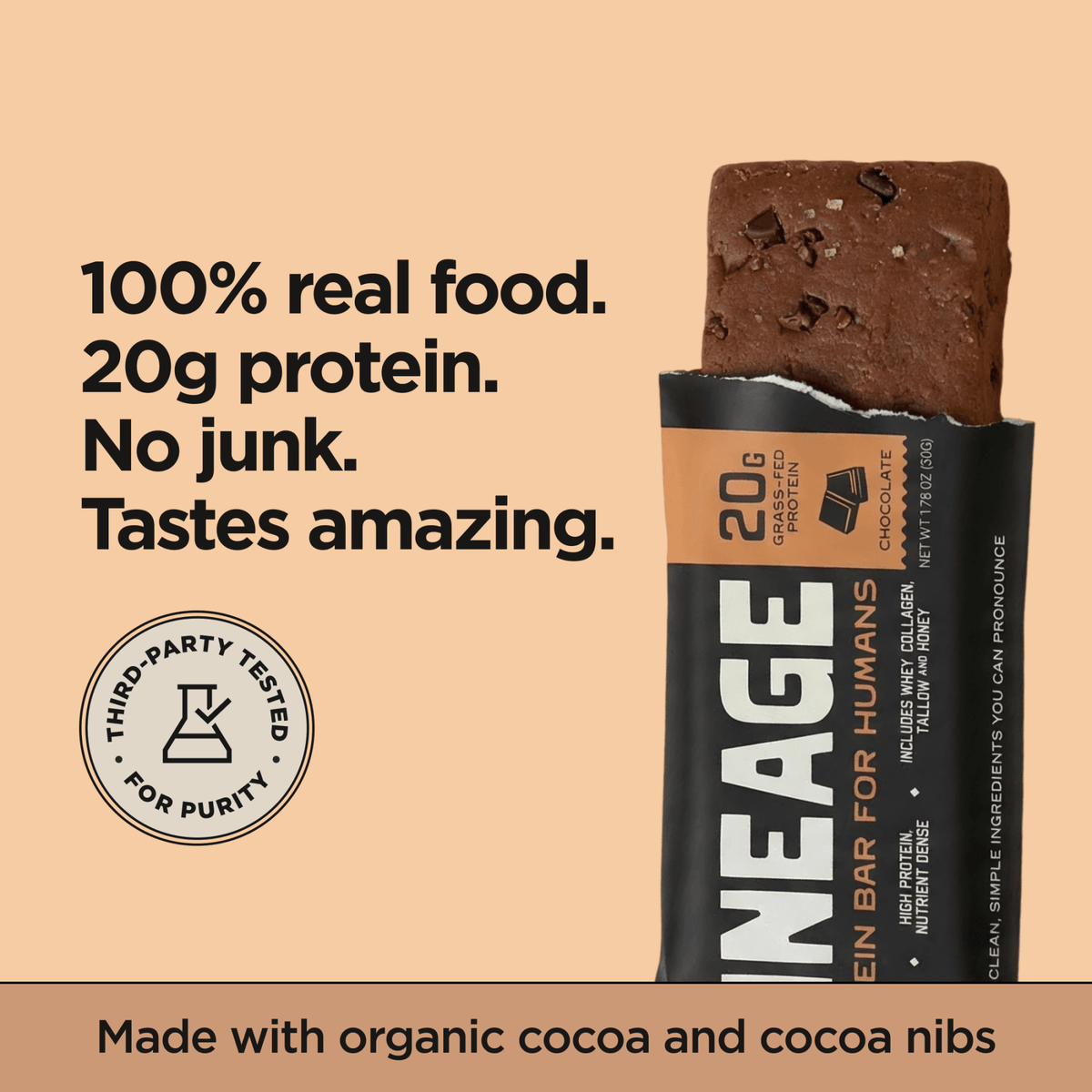 The Lineage Protein Bar (Chocolate) – Lineage Provisions