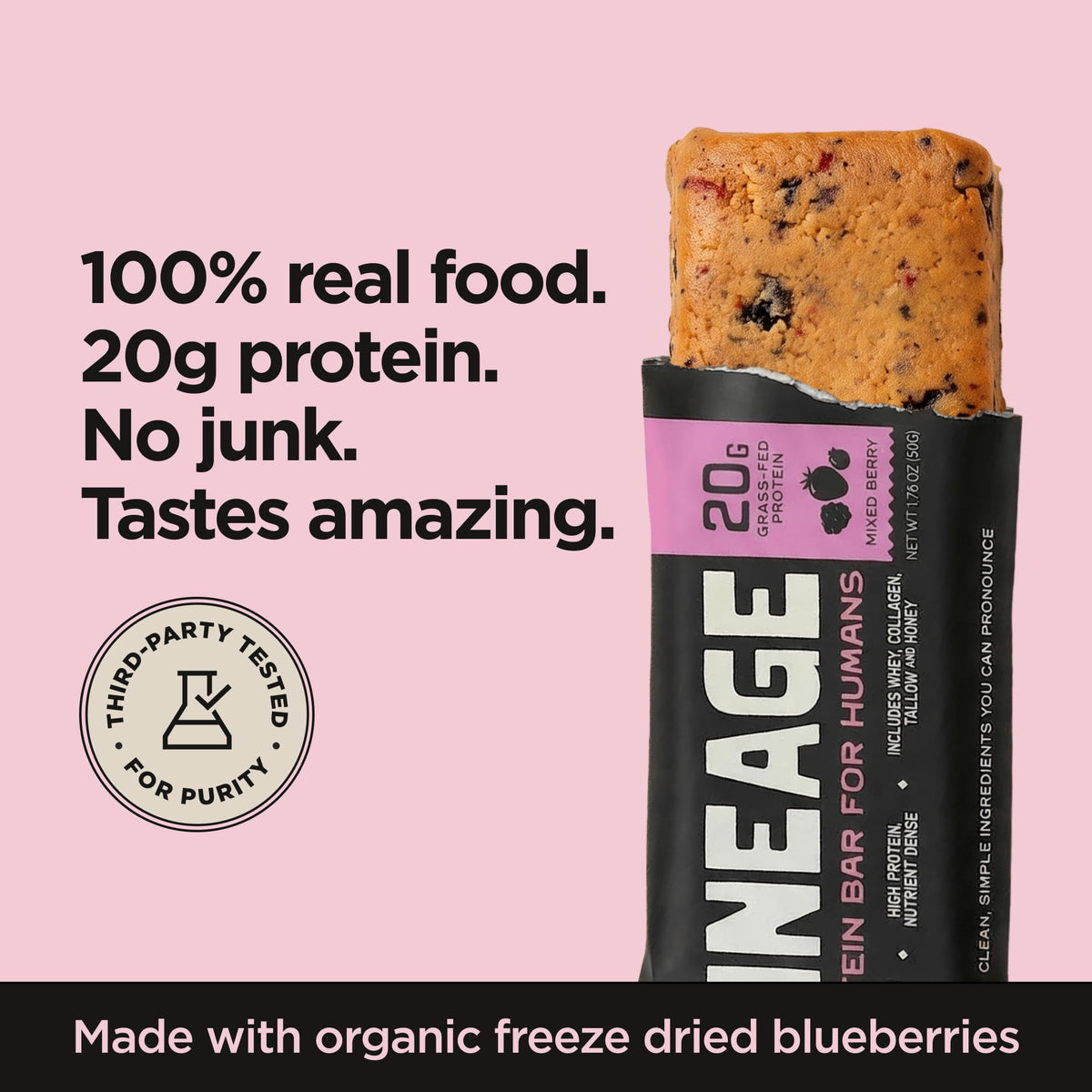The Lineage Protein Bar (Mixed Berry)