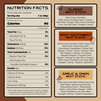 100% Grass-Fed Beef Sticks - Variety Pack