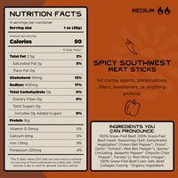 100% Grass-Fed Meat Sticks - Spicy Southwest