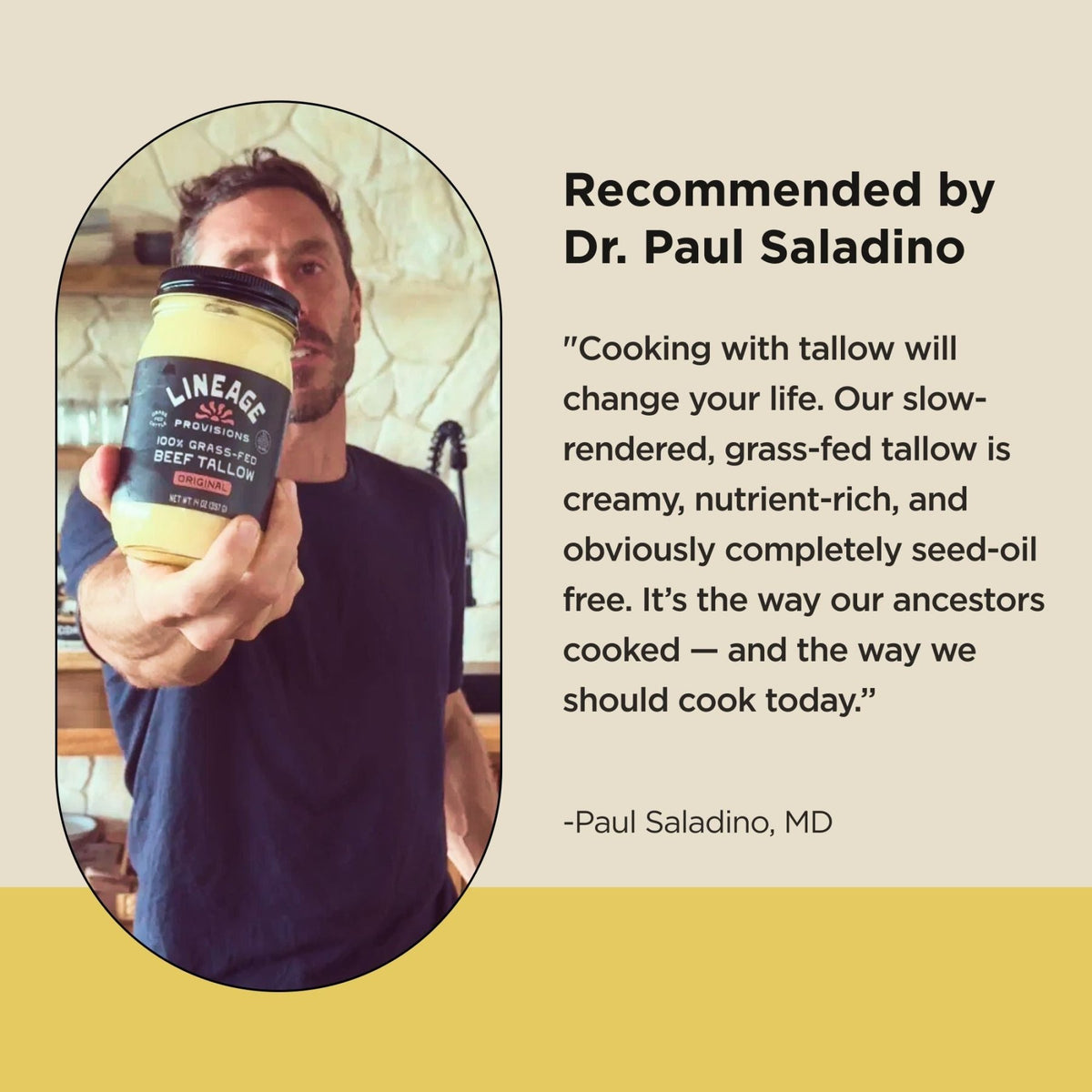 100% Grass-Fed Beef Tallow | Lineage Provisions
